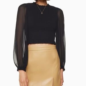 Aritzia Tempest Blouse in Black